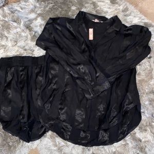 Victoria secret silk pajama set NWT